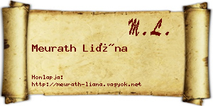 Meurath Liána névjegykártya